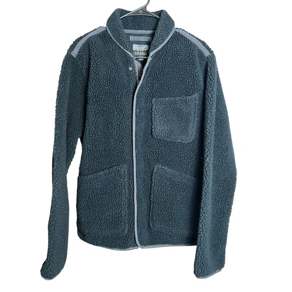 Other - J Crew Nordic Men’s Navy Blue Sherpa Fleece Cardigan Jacket M Gorpcore Shacket